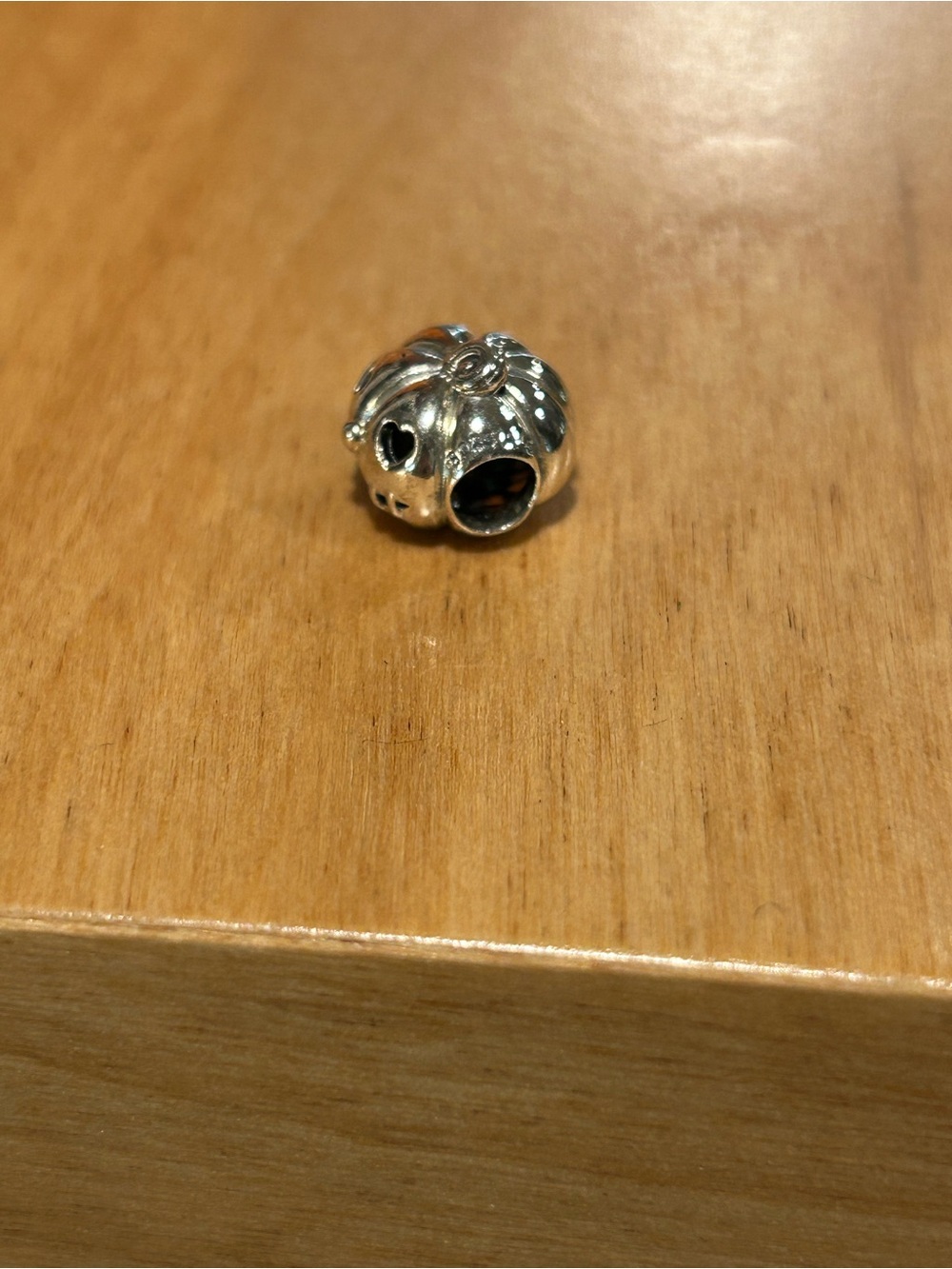 Pandora Pumpkin Heart-Eye Bead Charm - Picture 2 of 2